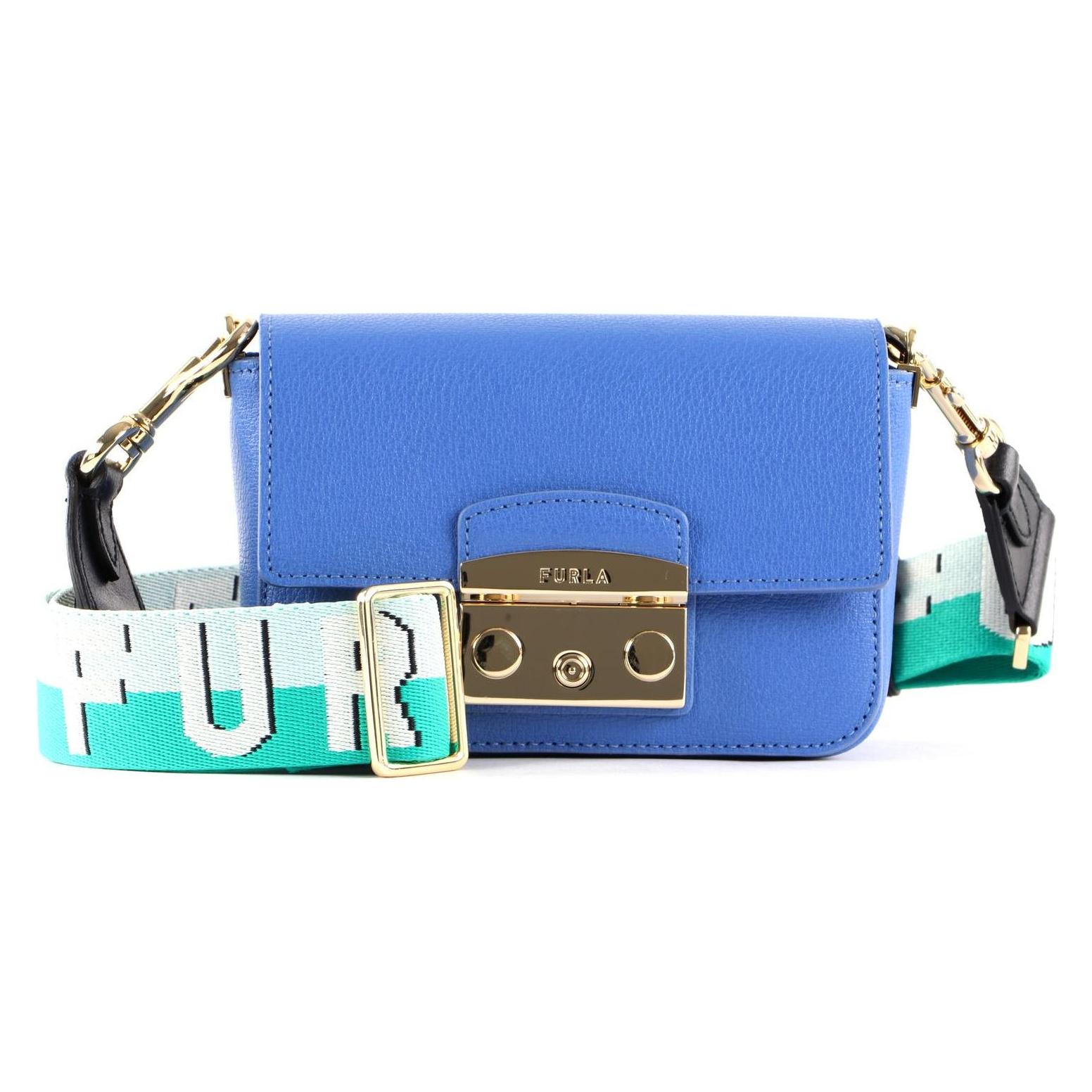 Furla, Damen, Handtasche, Metropolis Mini Crossbody Webbin, Blau