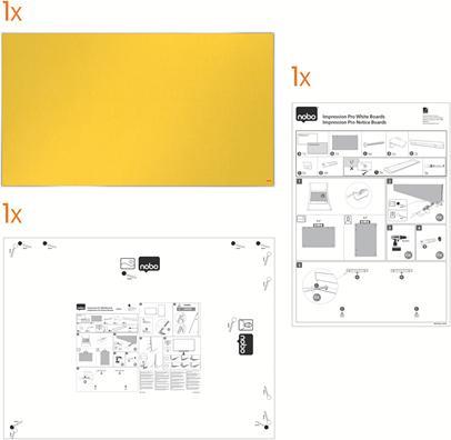 Actual product image Nobo Felt board Impression Pro 1915432 yellow, 87x155cm (Bulletin board, 87 x 155 cm)