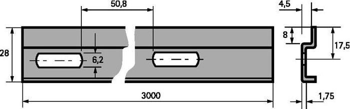 Produktbild Hettich Aufhängeschiene Typ B 3000 mm 150 kg (1 Stk.)
