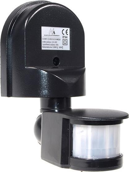 Produktbild Maclean Ścienny czujnik ruchu i zmierzchu 180° max. 1200W czarny MCE25 B (12 m)