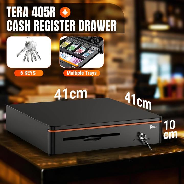 Produktbild Tera kassa voor verkooppuntsysteem (41 x 41 cm) RJ12 met 5 sleutels