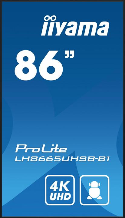 Actual product image iiyama 86" 3840x2160, UHD IPS panel, Haze 1%, 8 (3840 x 2160 Pixels, 86")