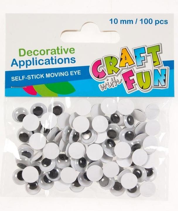 Image du produit Craft with Fun Yeux d'ornement décoratifs 10mm 100 pcs.