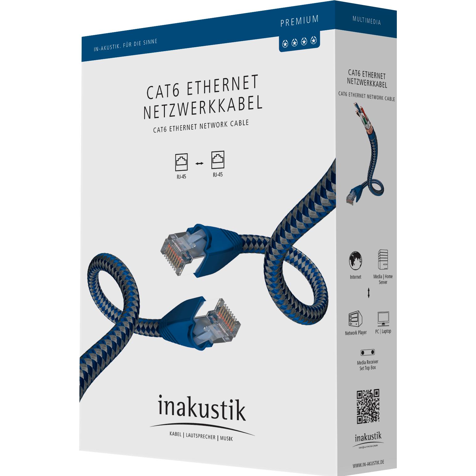 Thumbnail - Inakustik Netzwerkkabel (SF/UTP, CAT6, 8 m), Netzwerkkabel