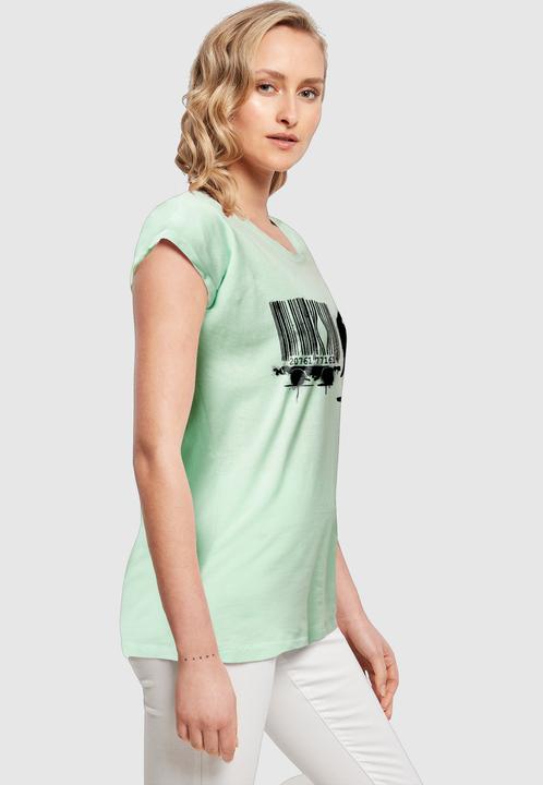 Produktbild Merchcode Ladies Brandalised - Barcode Leopard Circle T-Shirt - 189203 (S)