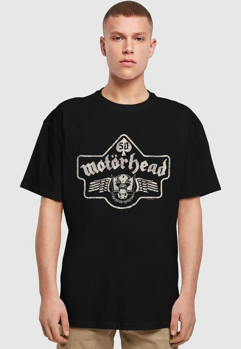 Produktbild Merchcode Motorhead - 50th Ace Wings Emblem One Colour Heavy Oversize Tee - 193705 (L)