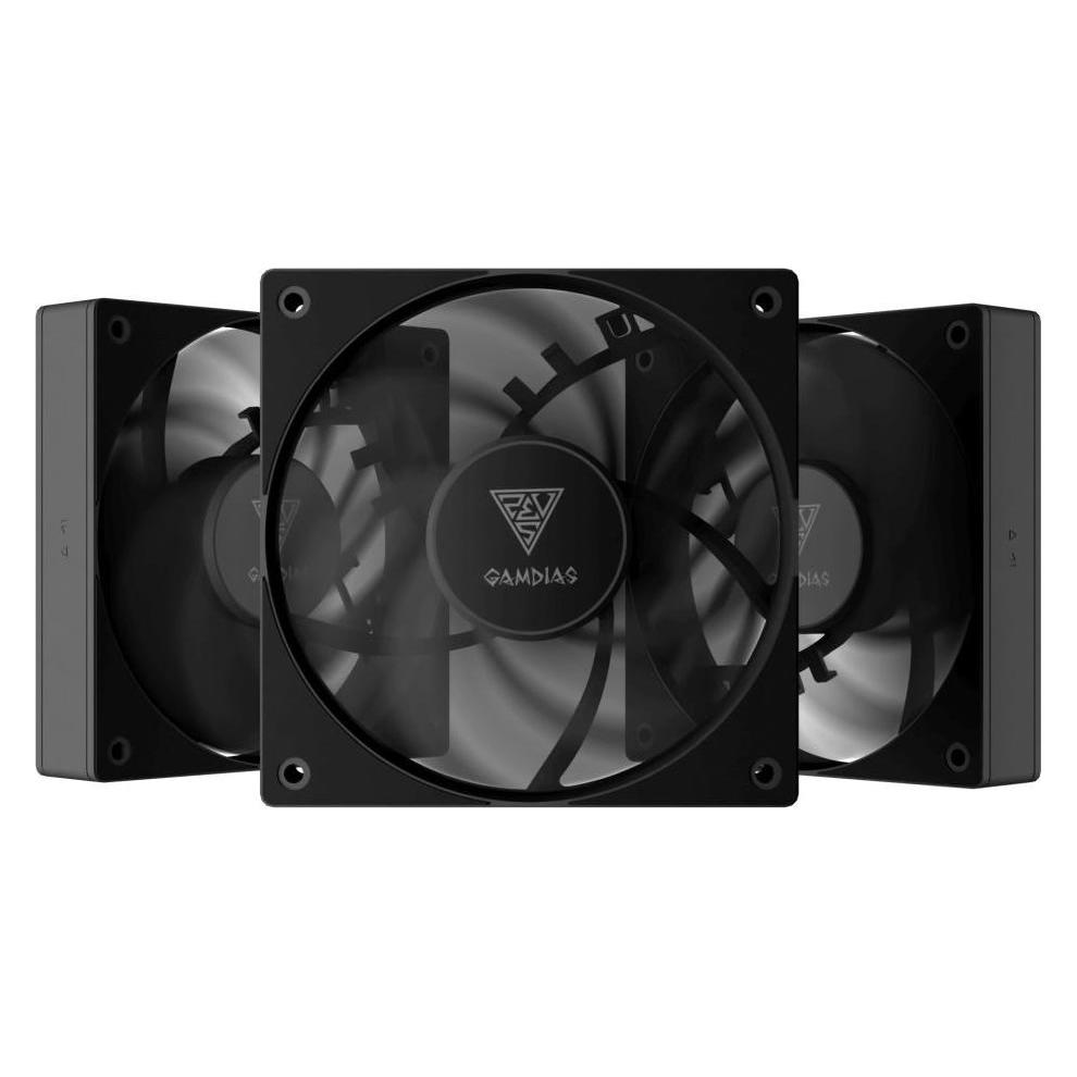 Gamdias Set Of 3 Notus M1-1203 120mm Black Fans (120 mm, 3x), Pc Lüfter, Schwarz