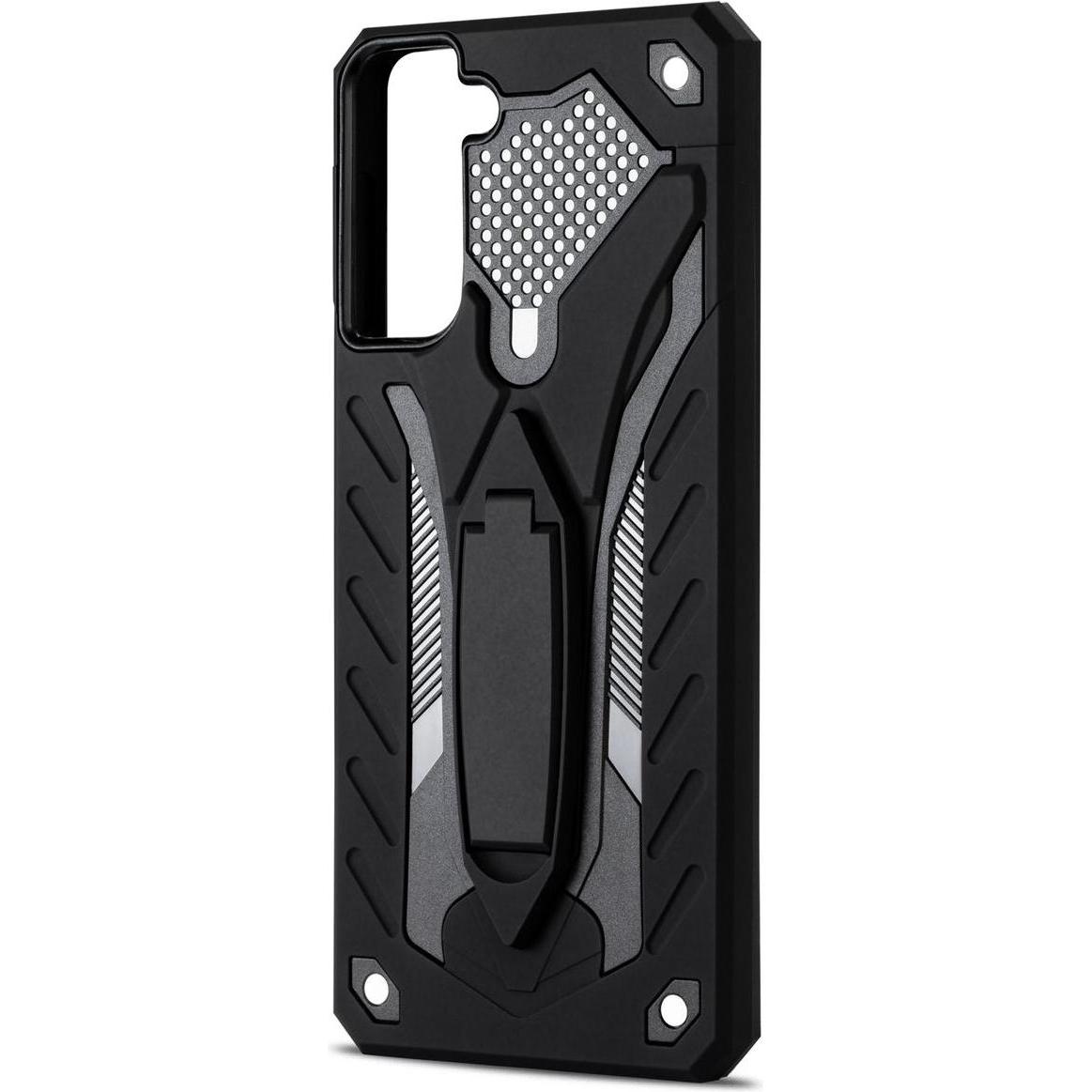 König Design Hülle Handy Schutz für Samsung Galaxy S21 Case Cover Tasche Etui Bumper Schwarz (Samsung Galaxy S21+), Smar...