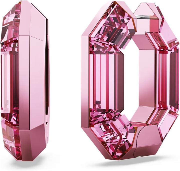 Swarovski Lucent Ohrstecker, achteckige Form, rosa Kristall (Swarovski metaal)