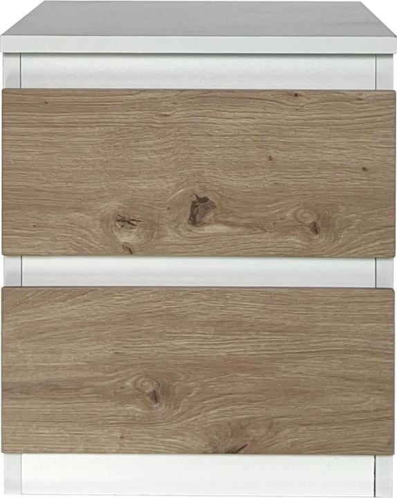 Produktbild HTI-Living Nachtkommode 2 Schubladen Thekla Weiss-Artisaneiche 2er-Set (34 x 30 x 41 cm)
