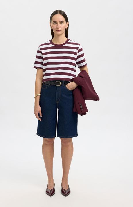 Actual product image Selected Femme Slfessential Ss Striped Boxy Tee Noos (M)