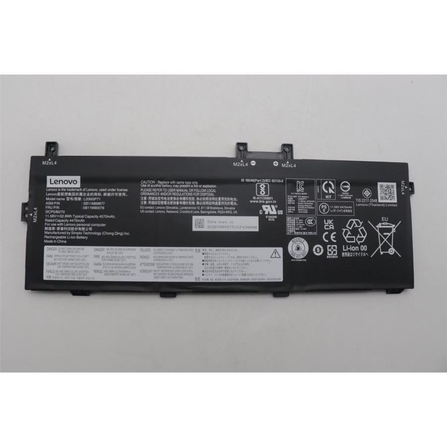 Lenovo BATTERY Internal, 3c 52.9Wh (3 Zellen), Notebook Akku