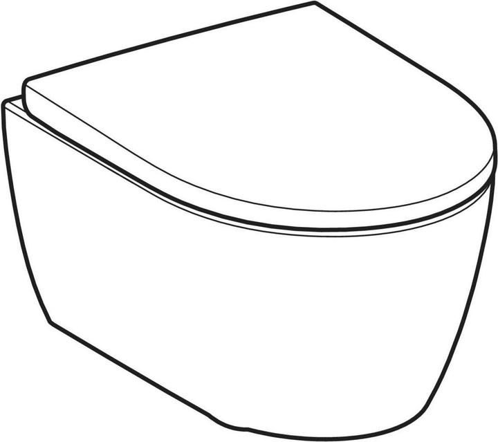 Actual product image Geberit iCon Set WC suspendu, chasse d'eau basse, saillie réduite, design céramique fermé, TurboFlush, siège