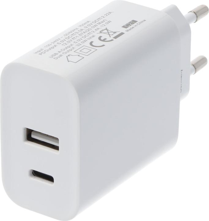 Produktbild AccuCell Dual-USB Schnellladegerät USB QC3.0 (32 W)