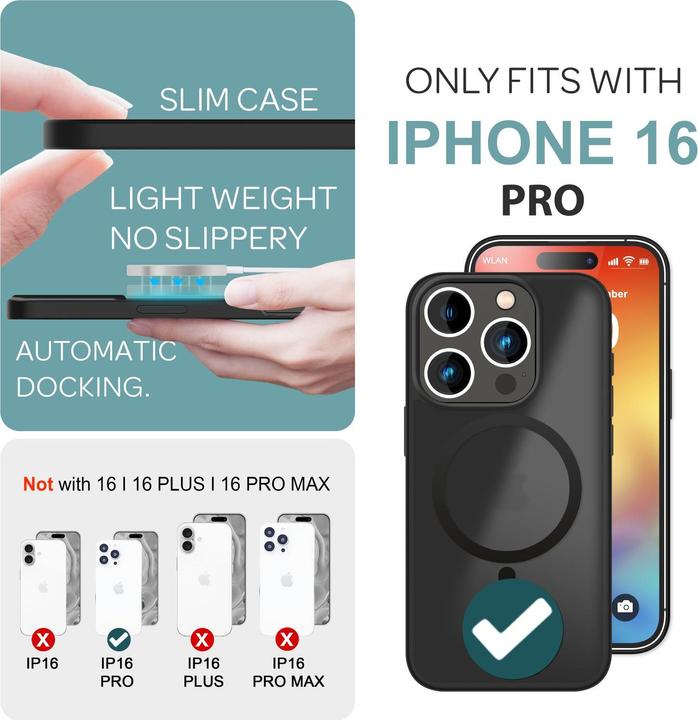 Produktbild Nalia Matte Hybrid Hülle mit MagSafe Funktion (Apple iPhone 16 Pro)