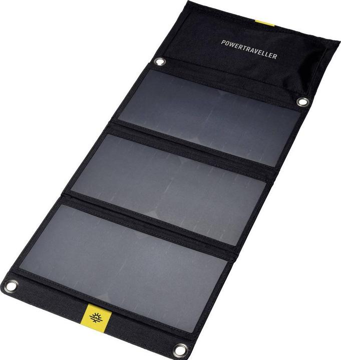 Actual product image Powertraveller Falcon 21 solar charger with 1x USB-A and 1x DC output (21 W, 0.47 kg)