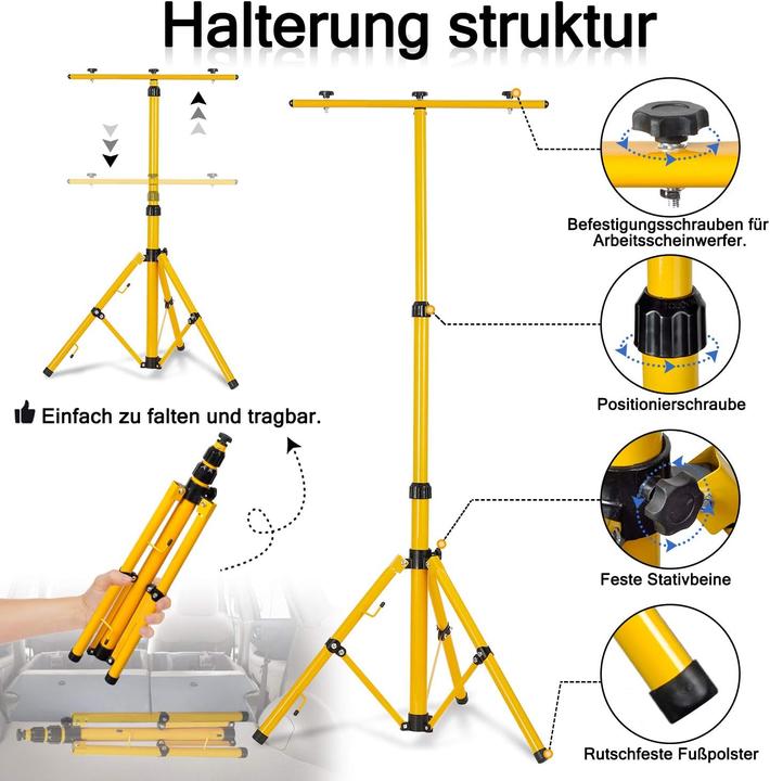 Actual product image Froadp LED-Baustrahler mit Stativ (100 lm)