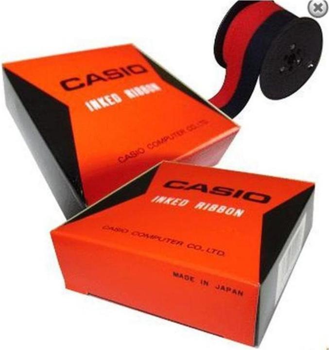 Casio RB-02 Nylon-Farbband (1.30 cm, Rot, Schwarz)