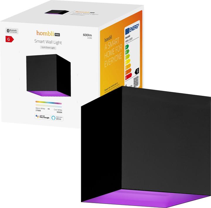 Produktbild Hombli Smart Outdoor Wall Light V2, Black (600 lm, IP54)