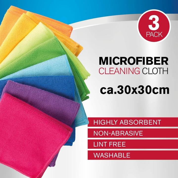 Actual product image Dirt Devil Cloth MF 3pc 30x30 4ass 8clr (3 pcs.)