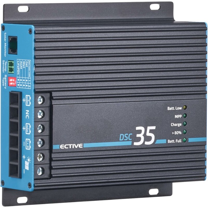 Ective MPPT Solar Laderegler DSC35 Solarregler 500Wp 35A für 2 12V Batterien PV