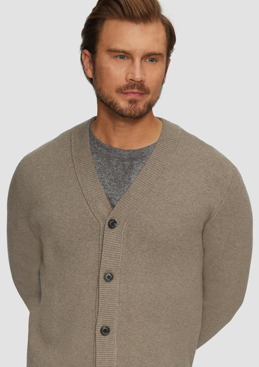 Produktbild s.Oliver Strickjacke Strukturierter Cardigan aus Wollmix (L)