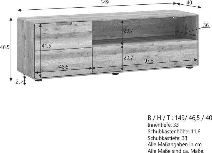 Image du produit Möbel-Eins Andino (149 x 40 x 46.50 cm)