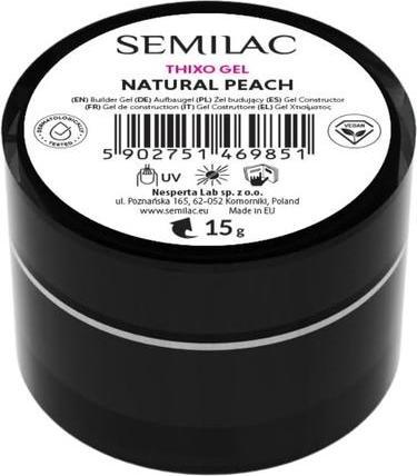 Actual product image Semilac Builder Thixo Gel Natural Peach 15g - Builder for Nail Extension