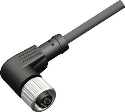 Produktbild RS PRO konfektioniertes Sensorkabel 4-adrig Buchse gewinkelt / offenes Ende, Länge 5m