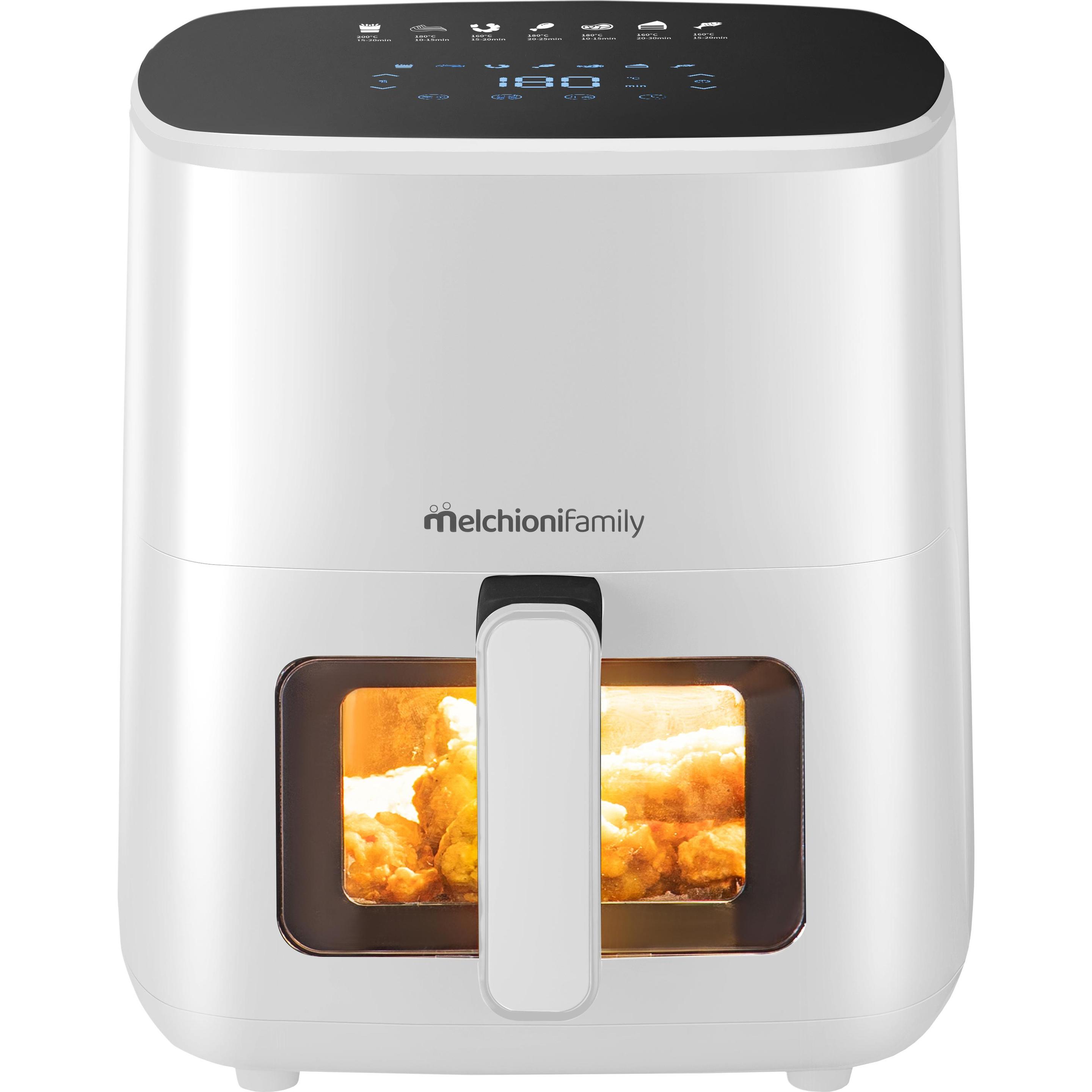 Melchioni Heissluftfritteuse Marianna New, 5L, Weiss, Friggitrice, Bianco
