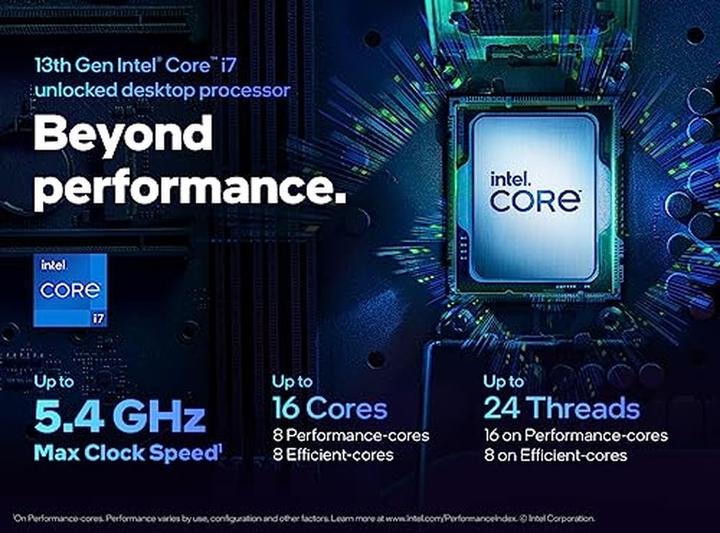 Produktbild Intel Core i7-13700F (LGA 1700, 2.10 GHz, 16 -Core)