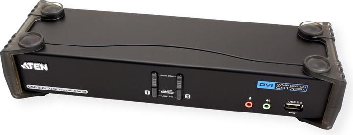 Produktbild Aten CS1782A, 2 Port USB Hub KVM Switch mit 3D, DVI & 7.1