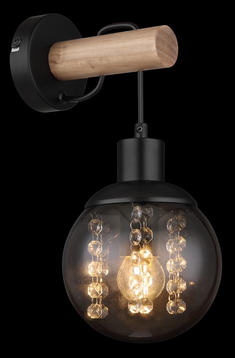 Actual product image Globo Wall lamp Richard black matt 1xE27 (E27)