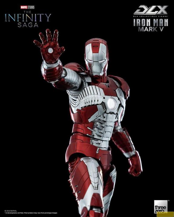 Actual product image ThreeZero Infinity Saga DLX Action Figure 1/12 Iron Man Mark 5 17 cm