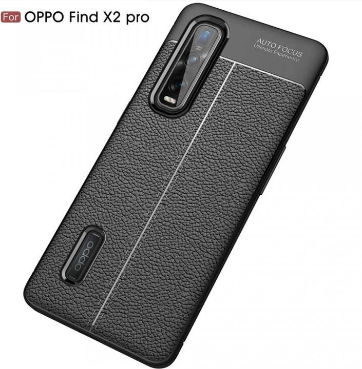 Actual product image Screenguard Oppo Find X2 Pro Case Leather Design TPU Cover (Oppo Find X2 Pro)