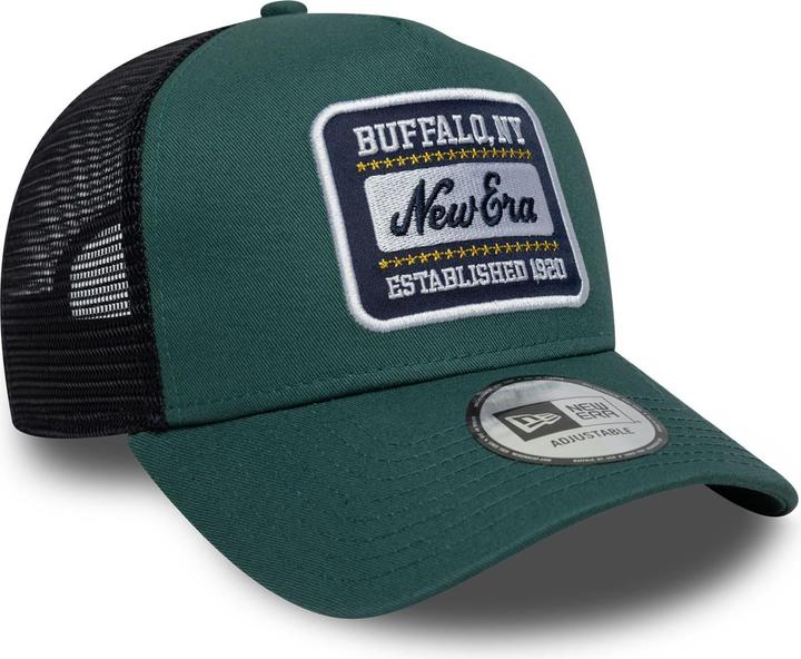 Produktbild New Era A-Frame Mesh Trucker Cap - Brand Patch Forest Green (One Size)