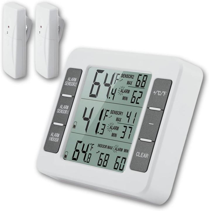Garsent Freezer Thermometer LCD Display