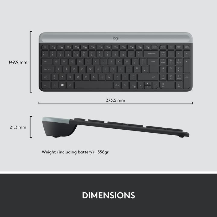 Actual product image Logitech MK470 Combo (CH, Wireless)