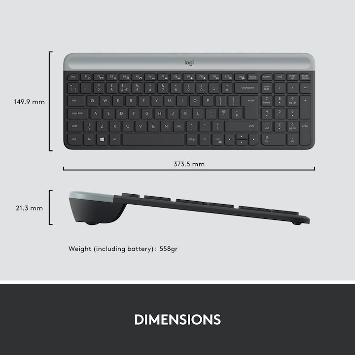 Actual product image Logitech MK470 Combo (CH, Wireless)