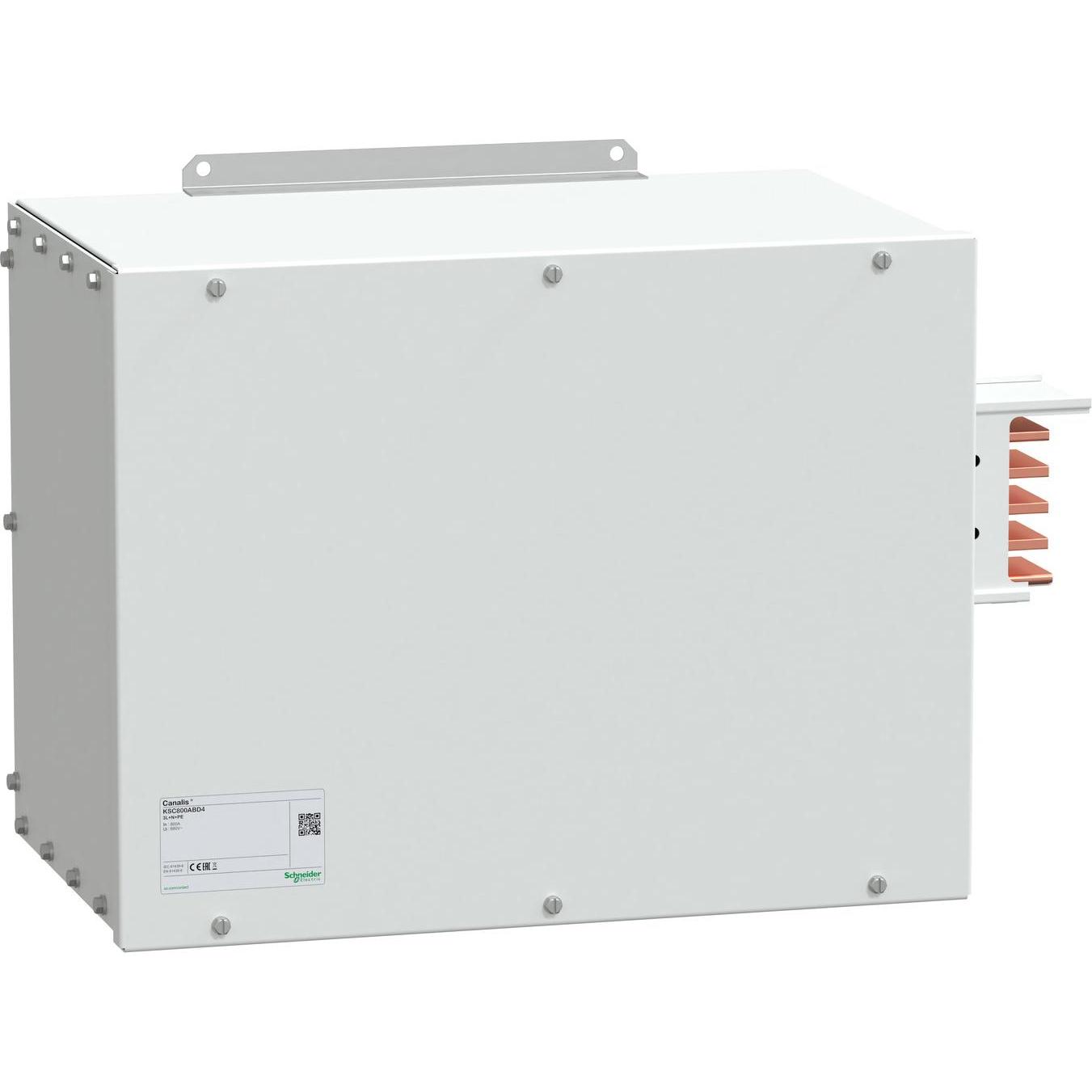 Schneider Electric SE KSA1000ABD4 Endeinspeisekasten, 1000A, rechts, Elektronikzubehör + Gehäuse, Weiss
