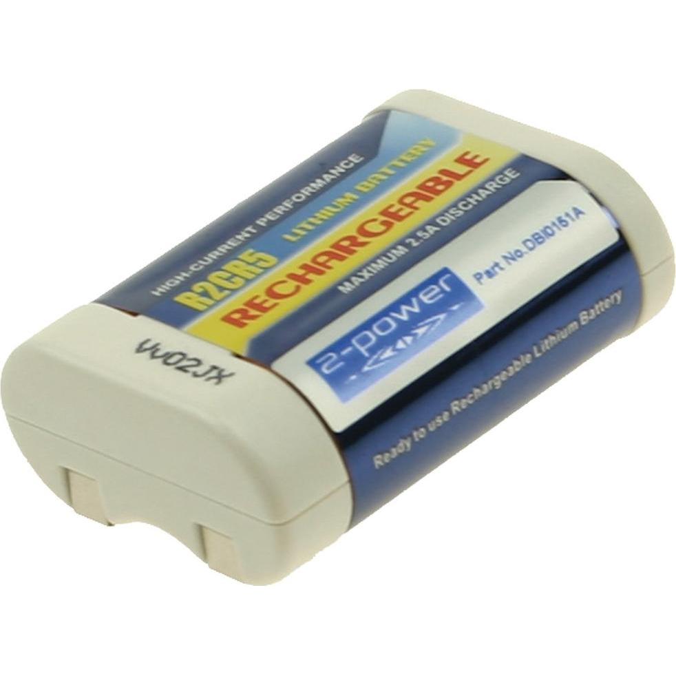 2-Power Digital Camera Battery 6V 500mAh (Akku), Kamera Stromversorgung, Weiss