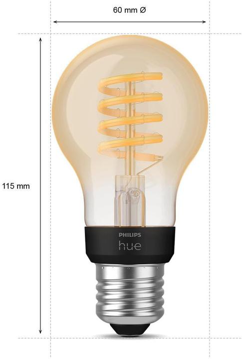 Produktbild Philips Hue Philips E27 Einzelpack Filament (E27, 7 W, 550 lm, 1 x, G)