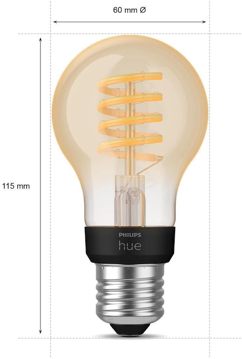 Actual product image Philips Hue Philips E27 single pack filament (E27, 7 W, 550 lm, 1 x, G)