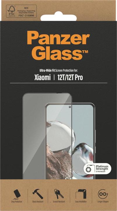 Actual product image PanzerGlass SP Xiaomi 12T/12T Pro UWF (1 pcs., Xiaomi 12T, Xiaomi 12T Pro)