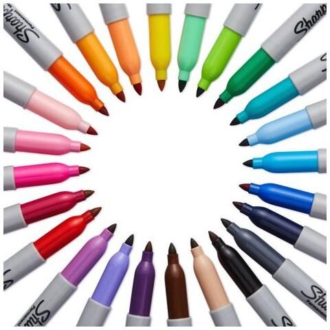 Actual product image Sharpie Permanent brand (Black, Grey, 0.90 mm, 24 x)