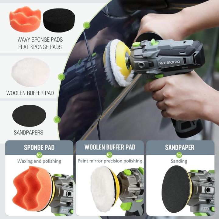 Actual product image Workpro Akku-Poliermaschine (Eccentric polisher)