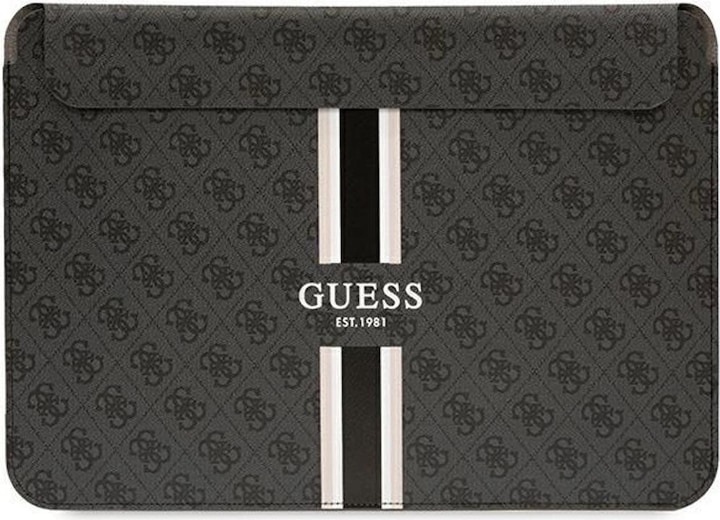 Actual product image Guess PU 4G Printed Stripes Computer Sleeve 13/14 - black (14", Apple)