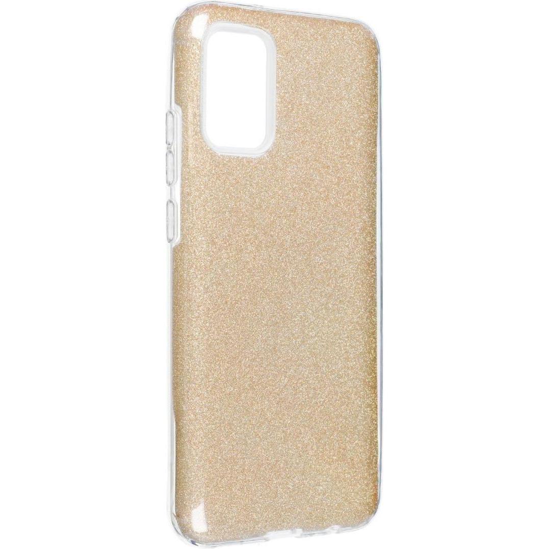 König Design Handyhülle für Samsung Galaxy A02s Schutzcase Cover Bumper Schale Glitzer Gold (Samsung Galaxy A02s), Smart...