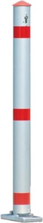 Actual product image Urbanus Barrier post aluminium natural Ø 75 mm tiltable, to be dowelled on