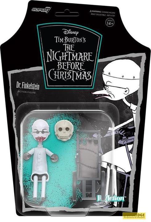 Actual product image Super7 L'étrange Noël de Mr Jack ReAction figurine Dr Finkelstein 10 cm